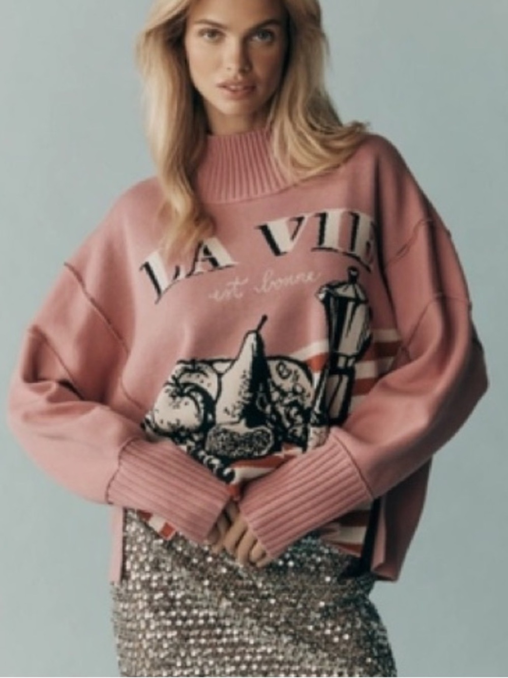 Anthropologie Logan Pink Turtleneck
Sweater Maeve La Vie NWT